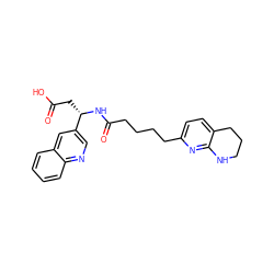 O=C(O)C[C@H](NC(=O)CCCCc1ccc2c(n1)NCCC2)c1cnc2ccccc2c1 ZINC000002007030