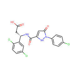 O=C(O)C[C@H](NC(=O)c1cc(=O)n(-c2ccc(Cl)cc2)[nH]1)c1cc(Cl)ccc1Cl ZINC000095557748