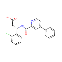 O=C(O)C[C@H](NC(=O)c1cc(-c2ccccc2)ccn1)c1ccccc1Cl ZINC000223537961