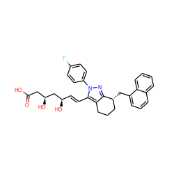 O=C(O)C[C@H](O)C[C@H](O)/C=C/c1c2c(nn1-c1ccc(F)cc1)[C@H](Cc1cccc3ccccc13)CCC2 ZINC000013834014