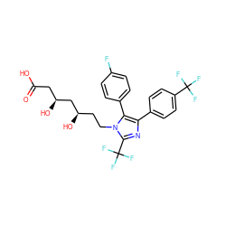 O=C(O)C[C@H](O)C[C@H](O)CCn1c(C(F)(F)F)nc(-c2ccc(C(F)(F)F)cc2)c1-c1ccc(F)cc1 ZINC000027198120