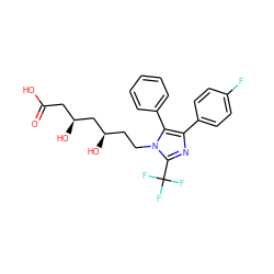 O=C(O)C[C@H](O)C[C@H](O)CCn1c(C(F)(F)F)nc(-c2ccc(F)cc2)c1-c1ccccc1 ZINC000013833943