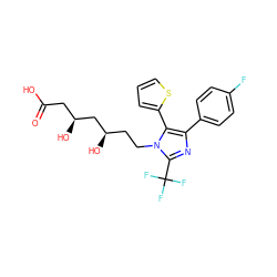 O=C(O)C[C@H](O)C[C@H](O)CCn1c(C(F)(F)F)nc(-c2ccc(F)cc2)c1-c1cccs1 ZINC000013833951