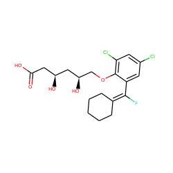 O=C(O)C[C@H](O)C[C@H](O)COc1c(Cl)cc(Cl)cc1C(F)=C1CCCCC1 ZINC000013824718