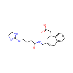 O=C(O)C[C@H]1CC(CNC(=O)CCCNC2=NCCN2)=CCc2ccccc21 ZINC000001909805