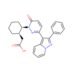 O=C(O)C[C@H]1CCCC[C@H]1n1nc(-c2c(-c3ccccc3)nn3ccccc23)ccc1=O ZINC000029569792