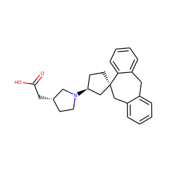 O=C(O)C[C@H]1CCN([C@H]2CC[C@]3(Cc4ccccc4Cc4ccccc43)C2)C1 ZINC000064436534