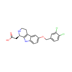 O=C(O)C[C@H]1NCCc2c1[nH]c1ccc(OCc3ccc(Cl)c(Cl)c3)cc21 ZINC000114902155