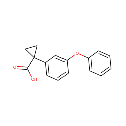 O=C(O)C1(c2cccc(Oc3ccccc3)c2)CC1 ZINC000095574226