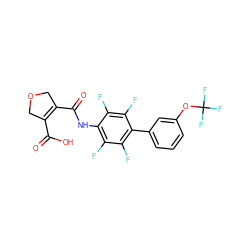 O=C(O)C1=C(C(=O)Nc2c(F)c(F)c(-c3cccc(OC(F)(F)F)c3)c(F)c2F)COC1 ZINC000028526029