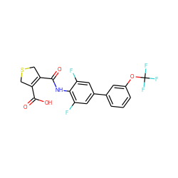 O=C(O)C1=C(C(=O)Nc2c(F)cc(-c3cccc(OC(F)(F)F)c3)cc2F)CSC1 ZINC000028523682