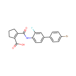 O=C(O)C1=C(C(=O)Nc2ccc(-c3ccc(Br)cc3)cc2F)CCC1 ZINC000013534065