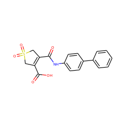 O=C(O)C1=C(C(=O)Nc2ccc(-c3ccccc3)cc2)CS(=O)(=O)C1 ZINC000028525724