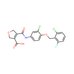 O=C(O)C1=C(C(=O)Nc2ccc(OCc3c(F)cccc3Cl)c(Cl)c2)COC1 ZINC000028523361