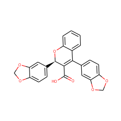 O=C(O)C1=C(c2ccc3c(c2)OCO3)c2ccccc2O[C@@H]1c1ccc2c(c1)OCO2 ZINC000013473351