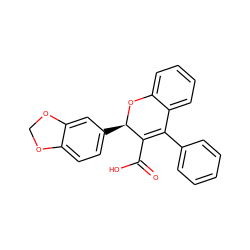 O=C(O)C1=C(c2ccccc2)c2ccccc2O[C@@H]1c1ccc2c(c1)OCO2 ZINC000013473343