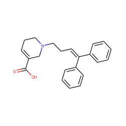 O=C(O)C1=CCCN(CCC=C(c2ccccc2)c2ccccc2)C1 ZINC000006095717