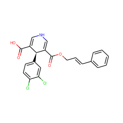 O=C(O)C1=CNC=C(C(=O)OC/C=C/c2ccccc2)[C@H]1c1ccc(Cl)c(Cl)c1 ZINC000084654936