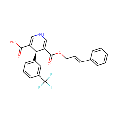 O=C(O)C1=CNC=C(C(=O)OC/C=C/c2ccccc2)[C@H]1c1cccc(C(F)(F)F)c1 ZINC000084653621