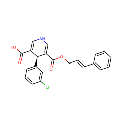 O=C(O)C1=CNC=C(C(=O)OC/C=C/c2ccccc2)[C@H]1c1cccc(Cl)c1 ZINC000084654931