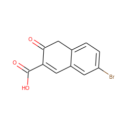 O=C(O)C1=Cc2cc(Br)ccc2CC1=O ZINC000027196783