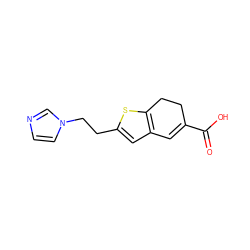 O=C(O)C1=Cc2cc(CCn3ccnc3)sc2CC1 ZINC000028259147