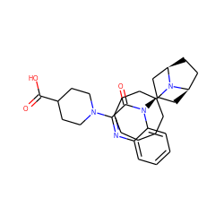 O=C(O)C1CCN(c2nc3ccccc3n([C@@H]3C[C@@H]4CC[C@H](C3)N4C3CCCCCCC3)c2=O)CC1 ZINC000114711907