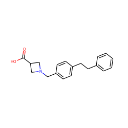 O=C(O)C1CN(Cc2ccc(CCc3ccccc3)cc2)C1 ZINC000142964610