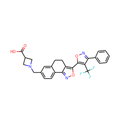 O=C(O)C1CN(Cc2ccc3c(c2)CCc2c-3noc2-c2onc(-c3ccccc3)c2C(F)(F)F)C1 ZINC000117195879