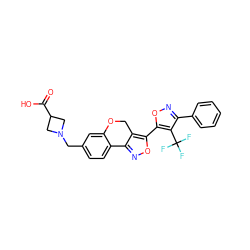 O=C(O)C1CN(Cc2ccc3c(c2)OCc2c-3noc2-c2onc(-c3ccccc3)c2C(F)(F)F)C1 ZINC000117170961