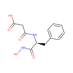 O=C(O)CC(=O)N[C@@H](Cc1ccccc1)C(=O)NO ZINC000029485504