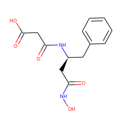 O=C(O)CC(=O)N[C@H](CC(=O)NO)Cc1ccccc1 ZINC000029488606