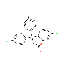 O=C(O)CC(c1ccc(Cl)cc1)(c1ccc(Cl)cc1)c1ccc(Cl)cc1 ZINC000004529217