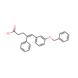 O=C(O)CC/C(=C/c1cccc(OCc2ccccc2)c1)c1ccccc1 ZINC000013780349