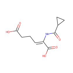 O=C(O)CC/C=C(\NC(=O)C1CC1)C(=O)O ZINC000026024116