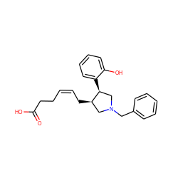 O=C(O)CC/C=C\C[C@@H]1CN(Cc2ccccc2)C[C@@H]1c1ccccc1O ZINC000027102516