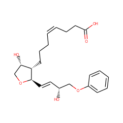 O=C(O)CC/C=C\CCC[C@H]1[C@@H](O)CO[C@@H]1/C=C/[C@@H](O)COc1ccccc1 ZINC000028380872