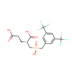 O=C(O)CC[C@@H](C[P@@](=O)(O)Cc1cc(C(F)(F)F)cc(C(F)(F)F)c1)C(=O)O ZINC000013470269
