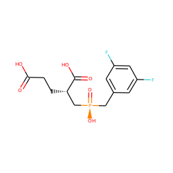 O=C(O)CC[C@@H](C[P@@](=O)(O)Cc1cc(F)cc(F)c1)C(=O)O ZINC000013470273