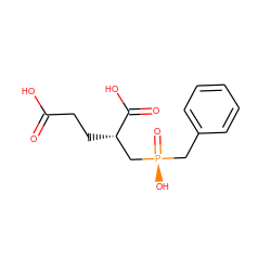 O=C(O)CC[C@@H](C[P@@](=O)(O)Cc1ccccc1)C(=O)O ZINC000013470245