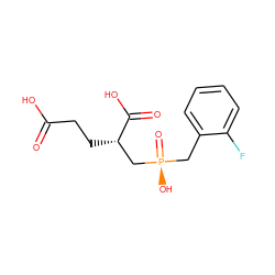 O=C(O)CC[C@@H](C[P@@](=O)(O)Cc1ccccc1F)C(=O)O ZINC000013470253