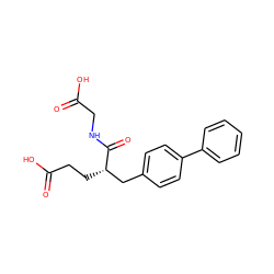 O=C(O)CC[C@@H](Cc1ccc(-c2ccccc2)cc1)C(=O)NCC(=O)O ZINC000027763882