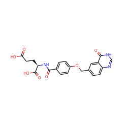 O=C(O)CC[C@@H](NC(=O)c1ccc(OCc2ccc3nc[nH]c(=O)c3c2)cc1)C(=O)O ZINC000027995762