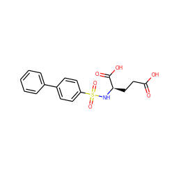 O=C(O)CC[C@@H](NS(=O)(=O)c1ccc(-c2ccccc2)cc1)C(=O)O ZINC000004501578