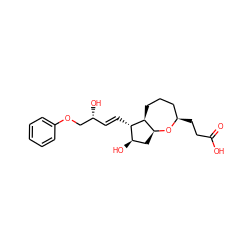 O=C(O)CC[C@@H]1CCC[C@H]2[C@H](C[C@@H](O)[C@@H]2/C=C/[C@@H](O)COc2ccccc2)O1 ZINC000148639792