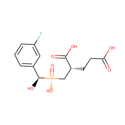 O=C(O)CC[C@H](C[P@@](=O)(O)[C@@H](O)c1cccc(F)c1)C(=O)O ZINC000013470300