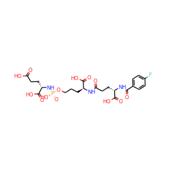 O=C(O)CC[C@H](N[P@@](=O)(O)OCCC[C@H](NC(=O)CC[C@H](NC(=O)c1ccc(F)cc1)C(=O)O)C(=O)O)C(=O)O ZINC000221477948