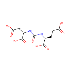 O=C(O)CC[C@H](NC(=O)N[C@@H](CC(=O)O)C(=O)O)C(=O)O ZINC000013861540