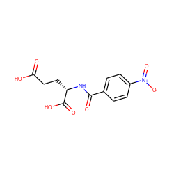 O=C(O)CC[C@H](NC(=O)c1ccc([N+](=O)[O-])cc1)C(=O)O ZINC000001758360