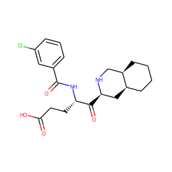 O=C(O)CC[C@H](NC(=O)c1cccc(Cl)c1)C(=O)[C@@H]1C[C@@H]2CCCC[C@@H]2CN1 ZINC000027210106